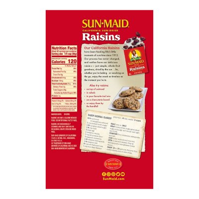 Sun-Maid California Sun-Dried Raisins, 30 oz., 2 pk.