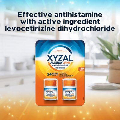 Xyzal 24-Hr. Allergy Relief Tablets 55 ct./pk., 2 pks.