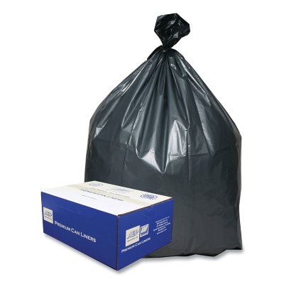Platinum Plus Can Liners, 60 gal, 1.55 mil, 39" x 56", Gray (50 ct.)