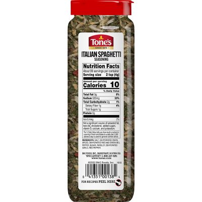 Tone's Italian Spaghetti Seasoning Blend 14 oz.