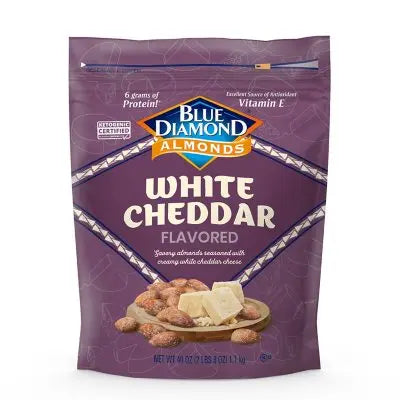 Blue Diamond White Cheddar Almonds, 40 oz.