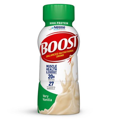 BOOST 20g High Protein Nutritional Drink, Very Vanilla 8 fl. oz., 28 ct.