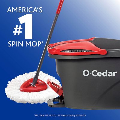 O-Cedar EasyWring Spin Mop & Bucket System with 3 Extra Refills