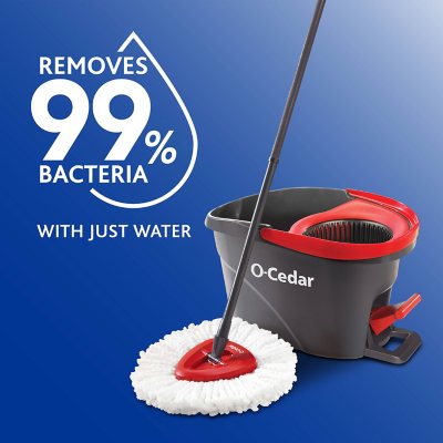 O-Cedar EasyWring Spin Mop & Bucket System with 3 Extra Refills