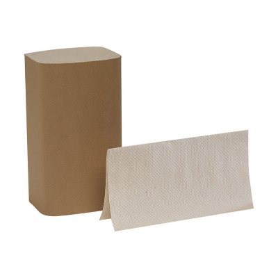 Marathon Singlefold Paper Towels, 1-Ply, 9 1/4" x 10 1/4", Brown 250 towels/pk., 16 pks.