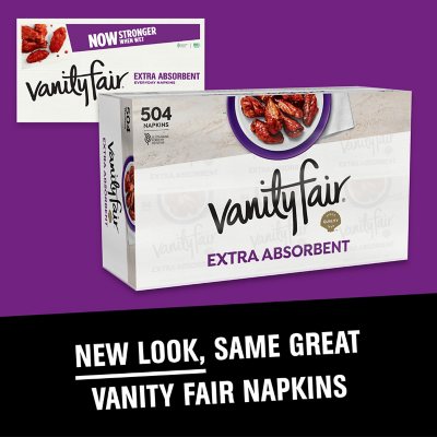 Vanity Fair Extra Absorbent 2-Ply White Paper Napkins, 6 pk., 504 ct.