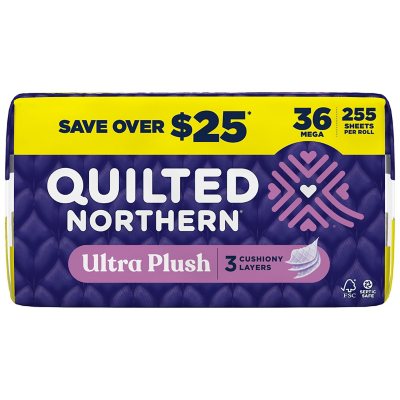 Quilted Northern Ultra Plush 3-Ply Toilet Paper 255 sheets/roll, 36 rolls