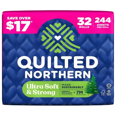 Quilted Northern Ultra Soft & Strong 2-Ply Toilet Paper, 244 sheets/roll, 32 rolls