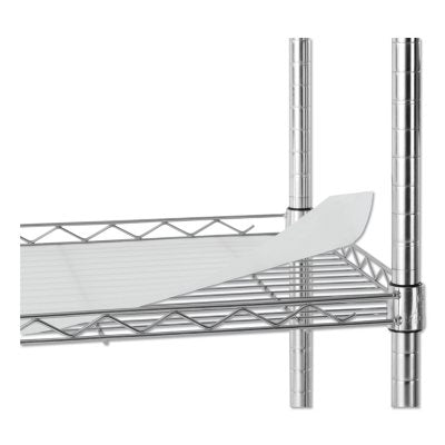 Alera 3-Shelf Wire Cart with Liners, 28.5" W x 16 " D x 39" H, Silver