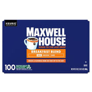 Maxwell House Breakfast Blend Light Roast K Cup Coffee Pods, 100 ct.