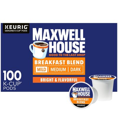 Maxwell House Breakfast Blend Light Roast K Cup Coffee Pods, 100 ct.