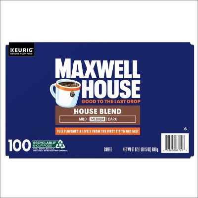 Maxwell House Medium Roast K-Cup Coffee Pods, House Blend, 100 ct.