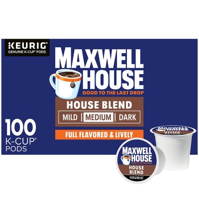 Maxwell House Medium Roast K-Cup Coffee Pods, House Blend, 100 ct.