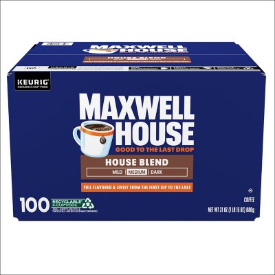 Maxwell House Medium Roast K-Cup Coffee Pods, House Blend, 100 ct.