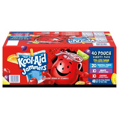 Kool-Aid Jammers Juice Pouches Variety Pack 6 fl. oz., 40 pk.