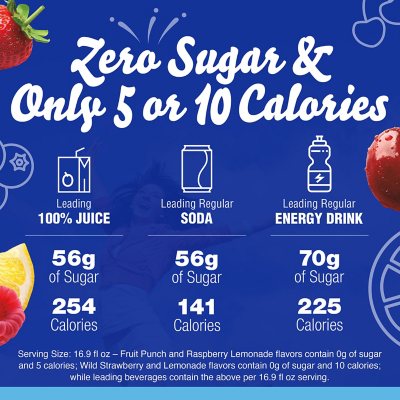 Crystal Light Lemonade, Fruit Punch, Raspberry Lemonade and Wild Strawberry Powdered Drink Mix Variety Pack 60 ct.