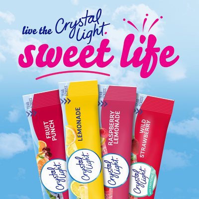 Crystal Light Lemonade, Fruit Punch, Raspberry Lemonade and Wild Strawberry Powdered Drink Mix Variety Pack 60 ct.