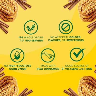 belVita Cinnamon Brown Sugar Breakfast Biscuits, 25 pk., 4 biscuits per pack