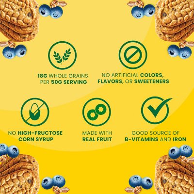 belVita Blueberry Breakfast Biscuits, 4 biscuits per pack, 25 pk.