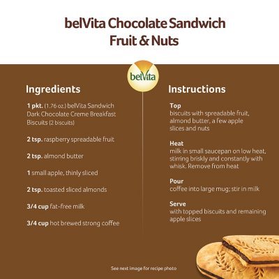 belVita Dark Chocolate Creme Breakfast Biscuits 25 pk.