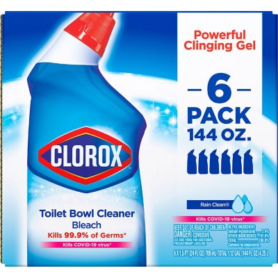 Clorox Toilet Bowl Cleaner with Bleach, Rain Clean, 6pk., 144 fl. oz.