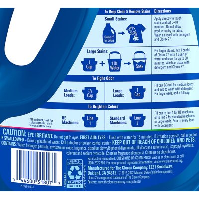 Clorox 2 for Colors Max Performance Stain Remover, 112.8 fl. oz.