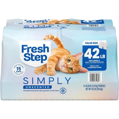 Fresh Step, Simply Unscented Clumping Cat Litter, 42 lbs.