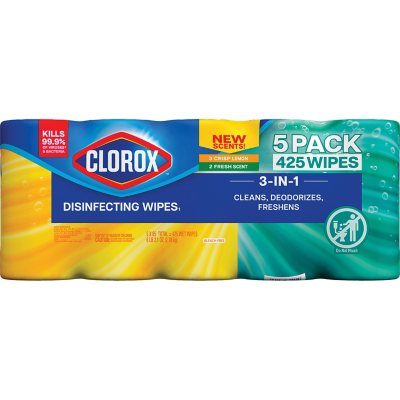 Clorox Disinfecting Cleaning Wipes, Variety Pack, 5 ct.,  425 wipes