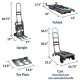 COSCO Folding 2-in-1 Hand Truck, 300 lb. Capacity, Multi-Position