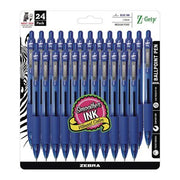 Zebra - Z-Grip Retractable Ballpoint Pen, Blue and Medium - 24/Packs