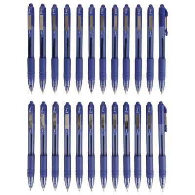 Zebra - Z-Grip Retractable Ballpoint Pen, Blue and Medium -  24/Packs