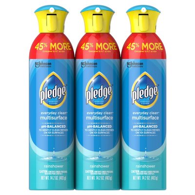 Pledge Multisurface Cleaner Spray, Rainshower, 14.2 oz., 3 pk.