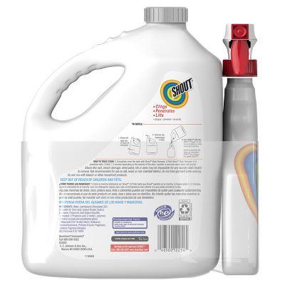 Shout Triple-Acting Laundry Stain Remover 128 fl. oz. refill + 22 fl. oz. trigger