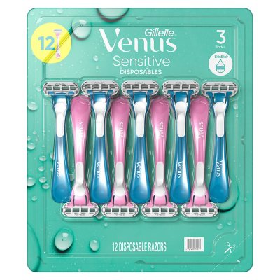 Venus Sensitive Disposable Razors for Women, 12 ct.
