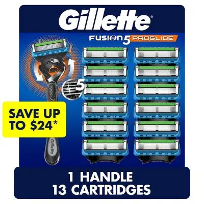 Gillette Fusion5 ProGlide Men's Razor, 1 Handle + 13 Cartridges