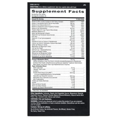 GNC Mega Men Energy & Metabolism Multivitamin Caplets 180 ct.