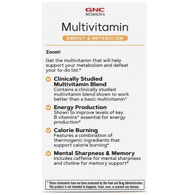 GNC Women's Ultra Mega Energy & Metabolism Multivitamin 180 ct.