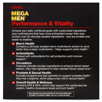 GNC Mega Men Performance & Vitality Vitapak 30 ct.