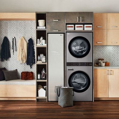 LG Single Unit Washtower, Choose Color - 4.5 Cu. Ft. Front Load Washer & 7.4 Cu. Ft Electric Dryer