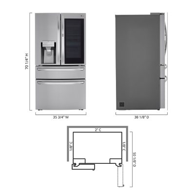 LG 30 cu. ft. Smart InstaView DID Refrigerator with Craft Ice