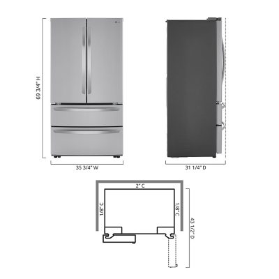 LG 23 cu. ft. French Door Counter Depth Refrigerator