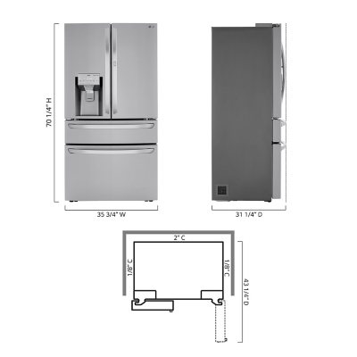 LG 23 cu. ft. Counter Depth French Door Refrigerator