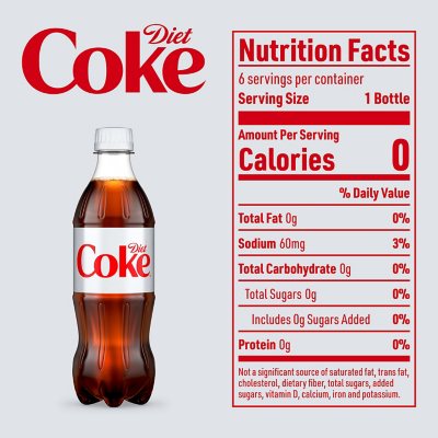 Diet Coke 16.9 fl. oz., 24 pk.