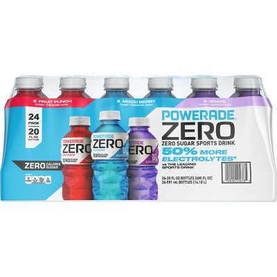 Powerade Zero Sports Drink Variety Pack 20 fl. oz., 24 pk.