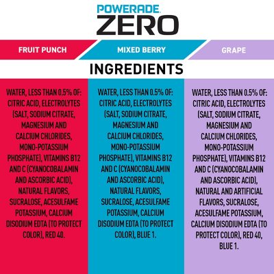 Powerade Zero Sports Drink Variety Pack 20 fl. oz., 24 pk.