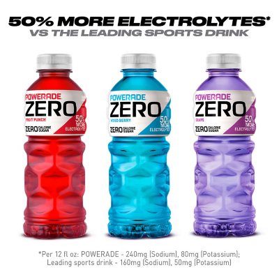 Powerade Zero Sports Drink Variety Pack 20 fl. oz., 24 pk.