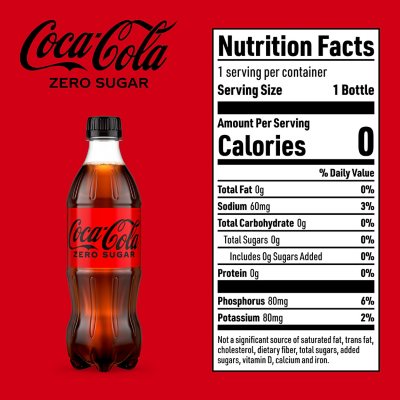 Coca-Cola Zero Sugar 16.9 fl. oz., 24 pk.