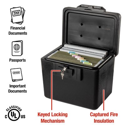 SentrySafe 1170 Fireproof Box with Key Lock 0.61 Cubic Feet