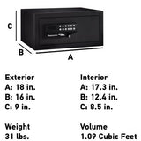 SentrySafe HL100ES Security Safe with Digital Keypad and Card Swipe 1.09 Cubic Feet