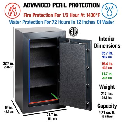 SentrySafe EF4738E Fire-Resistant and Water-Resistant Safe with Digital Lock, 4.70 Cu. ft.